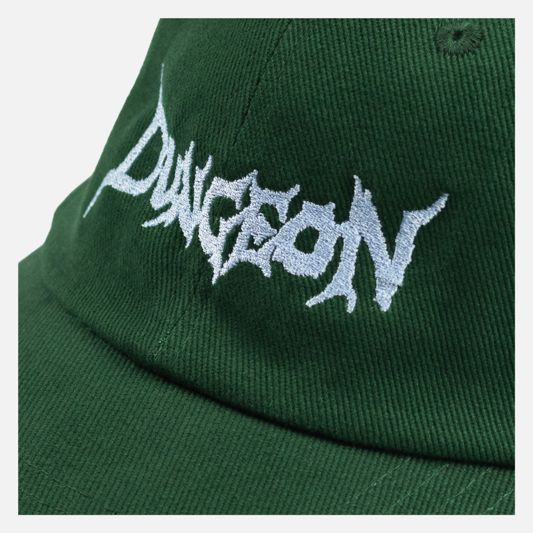 Brushed Canvas Cap - Kelly Green/Light Blue