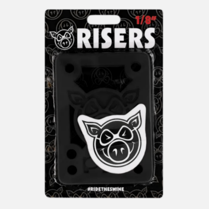 Pig Wheels 1/8" Hard Risers Black