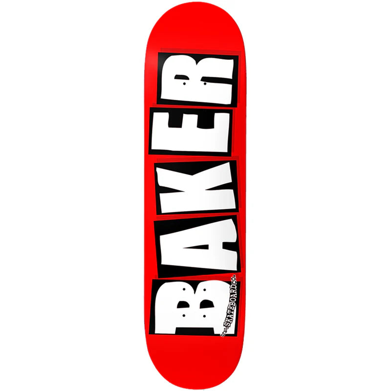 Baker Brand Logo White Skateboard Deck 8.25"