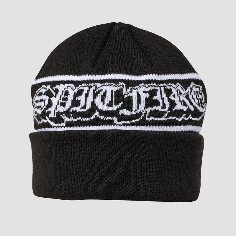 Old E Drop Cuff Beanie (Black/White)