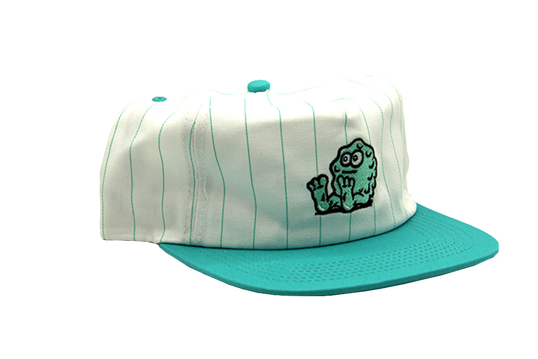 Snot Wheel Co. Pinstripe Snapback Cap - White