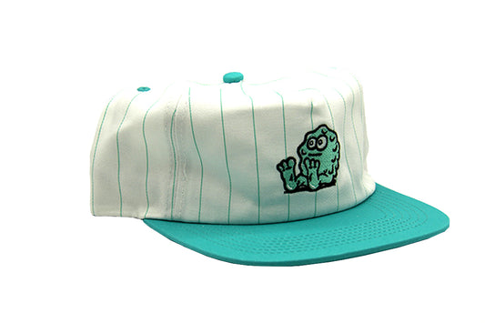 Snot Wheel Co. Pinstripe Snapback Cap - White