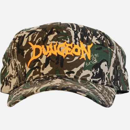 Dungeon Gateway Scrawl Canvas Cap Forest Camo/Neon Orange