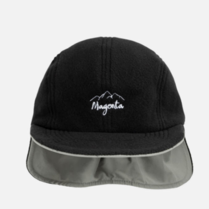 Magenta Reversible Flap Hat Natural / Black