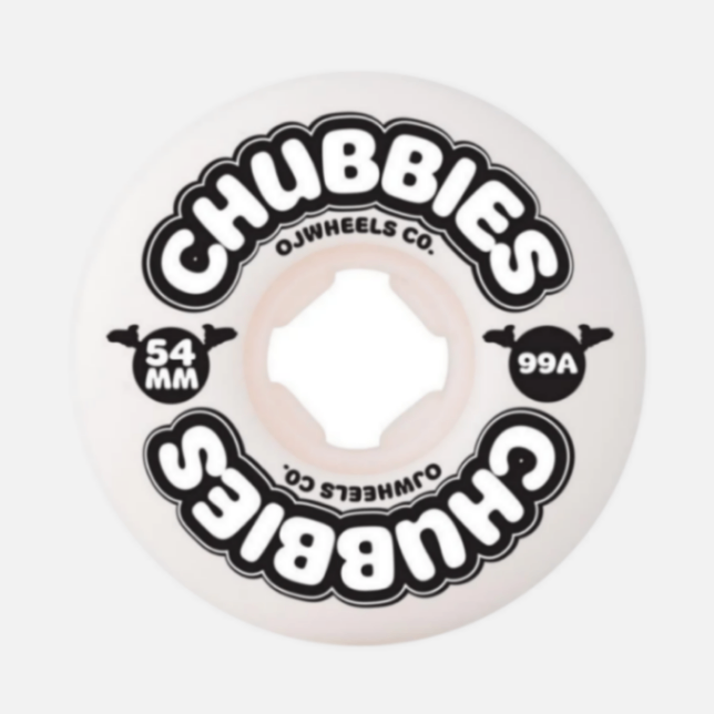 OJ Wheels Chubbies 99a White 54 MM