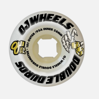 OJ Double Duro Wheels Double Duro 101a/95a White 58 MM