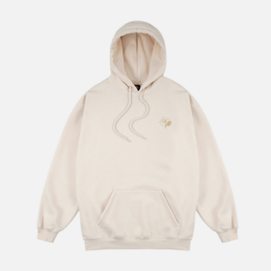Magenta Outline Hoodie Natural