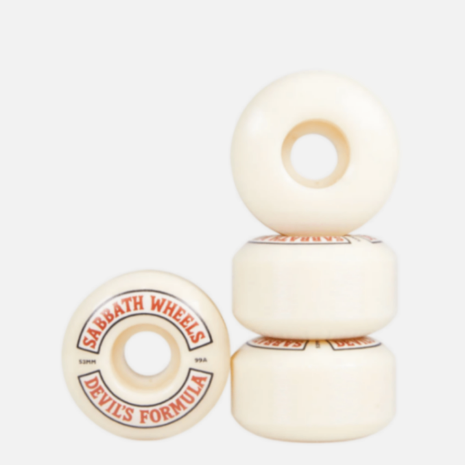 Sabbath Wheels - Rocker - 53mm OG Slim -Devil's Formula Wheel - 99a - White/Red