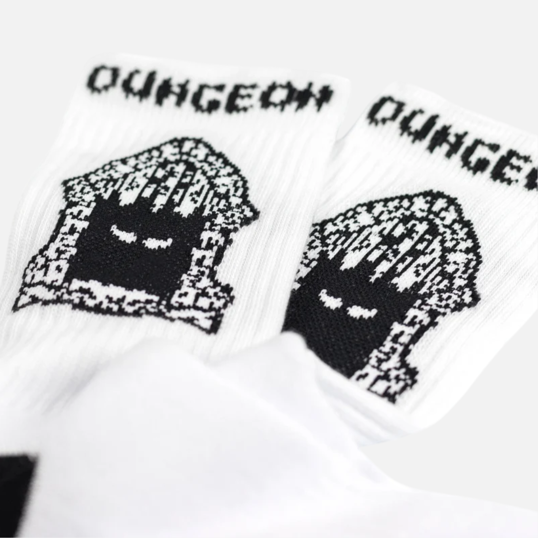Dungeon Gateway Portcullis Socks White