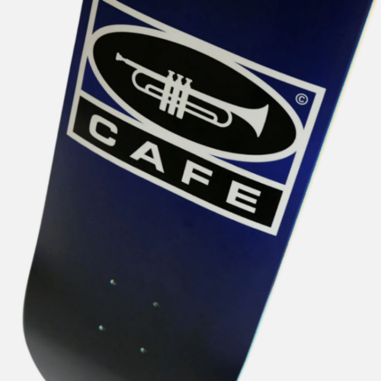 Skateboard Cafe Trumpet Logo Deck - Navy/Black Fade 8.125"
