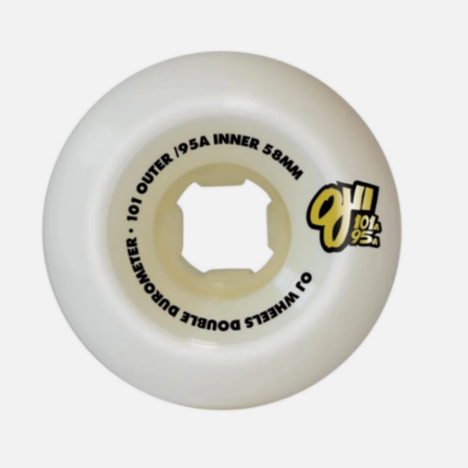 OJ Double Duro Wheels Double Duro 101a/95a White 58 MM