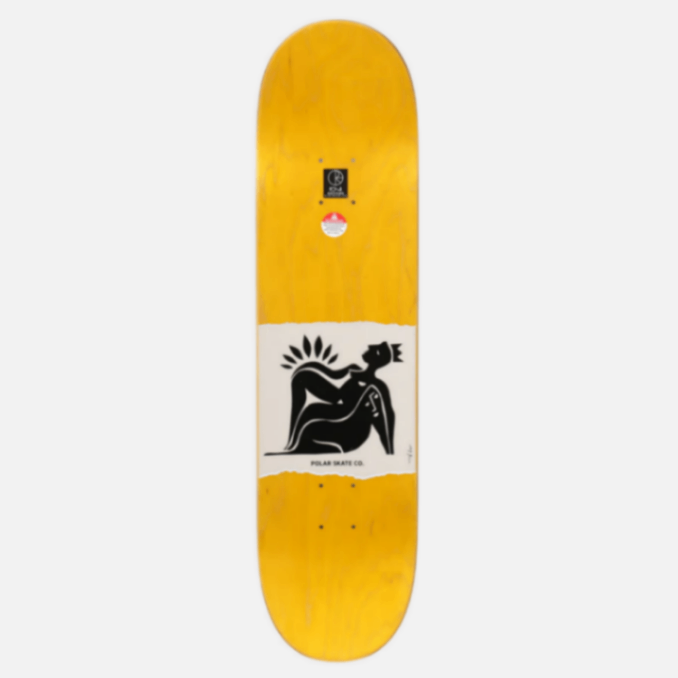 Polar 8.25" Shin Sanbongi Backside Noseblunt Skateboard Deck White