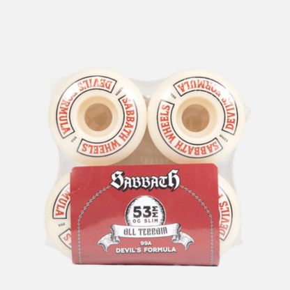 Sabbath Wheels - Rocker - 53mm OG Slim -Devil's Formula Wheel - 99a - White/Red