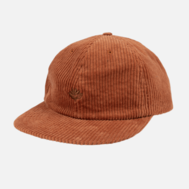 Magenta Tonal Cord Hat Cognac