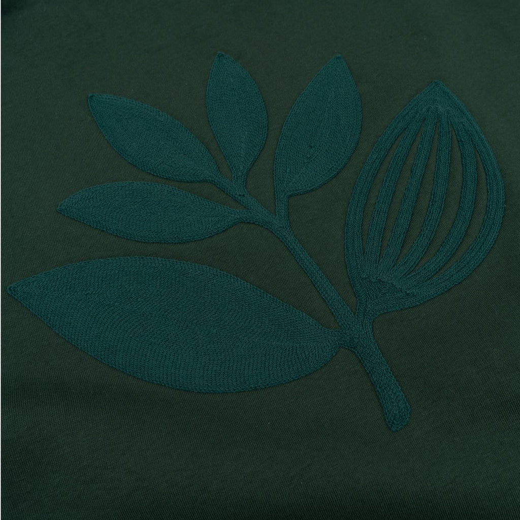 Magenta Patch Zipped Hoodie Green