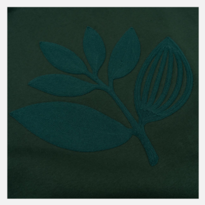 Magenta Patch Zipped Hoodie Green