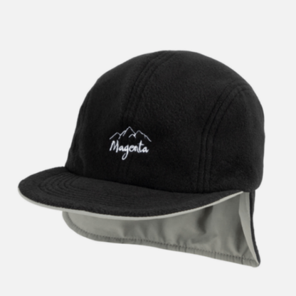 Magenta Reversible Flap Hat Natural / Black