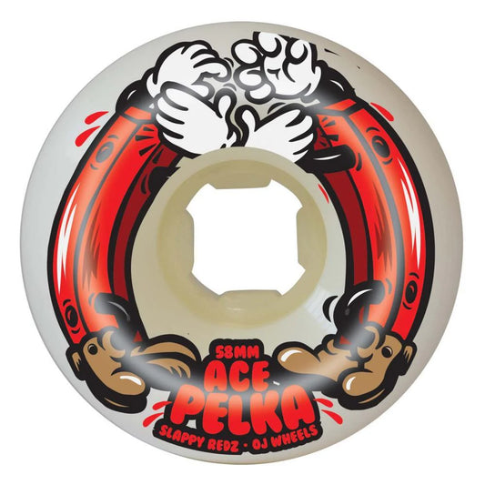 OJ Double Duro Wheels Ace Pelka Slappy 101a/95a White 58 MM