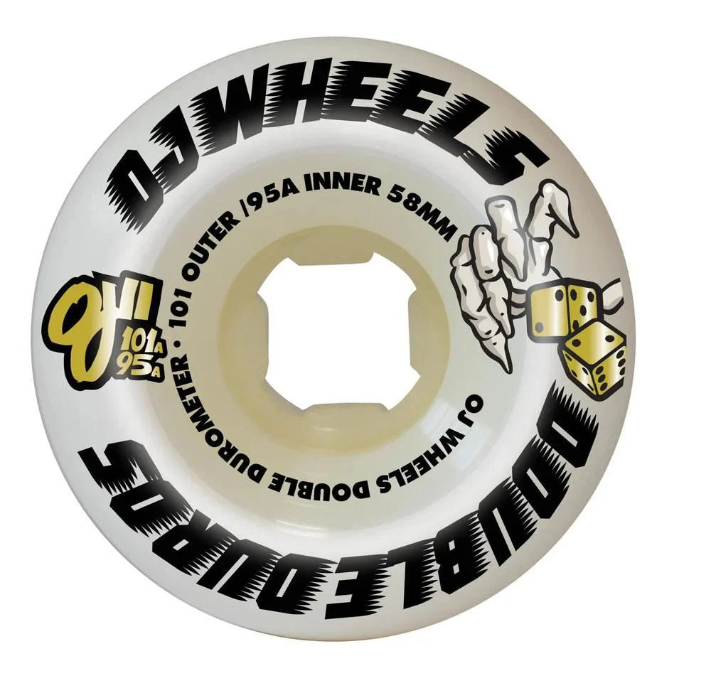 OJ Double Duro Wheels Double Duro 101a/95a White 58 MM