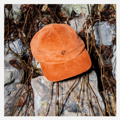 Magenta Tonal Cord Hat Cognac