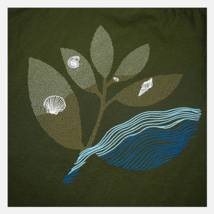 Magenta Playa Tee - Khaki