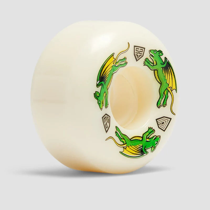 Powell Peralta Dragon Formula Nano Rats 97A V5 Skateboard Wheels White 52x 30mm