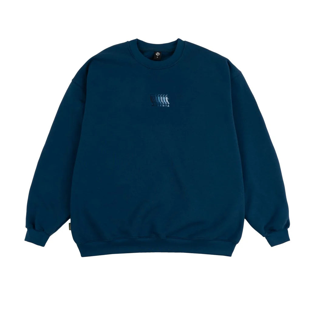 Magenta Sequence Crewneck Petrol Blue