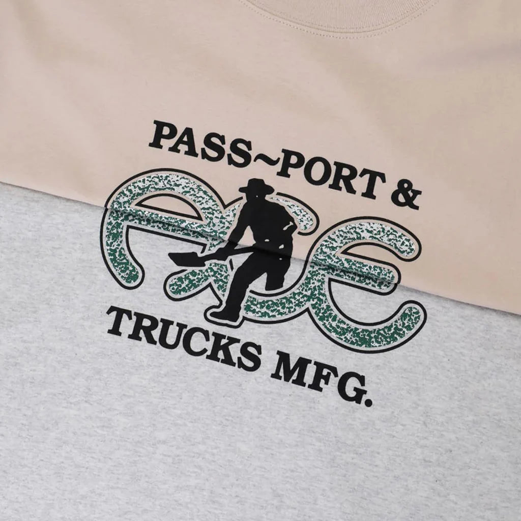 Ace x Passport 'Hammertone' Tee - Ash