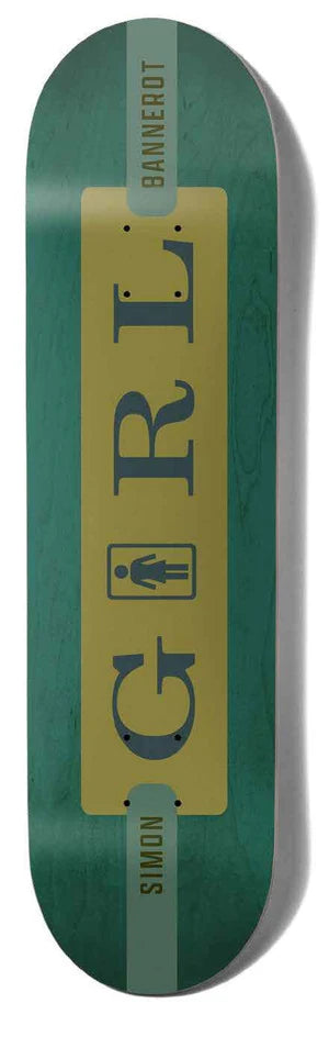 Girl Skateboard Deck Serif Simon Bannerot 8.5"