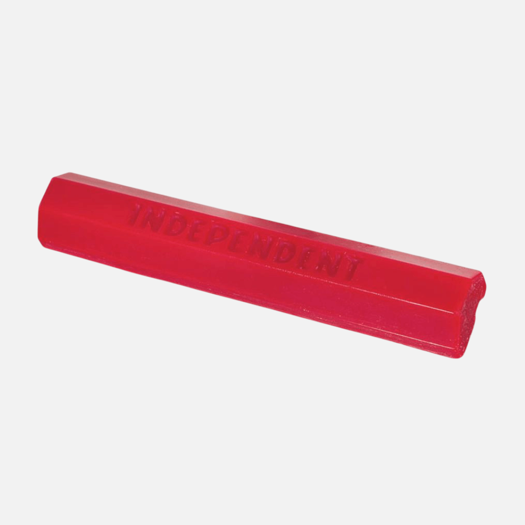 Red rectangular object with 'INDEPENDENT' branding on a white background