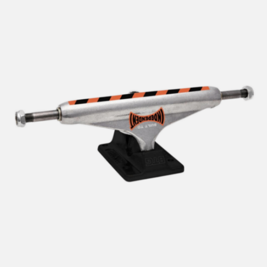 Skateboard truck with a visible brand logo on a white background