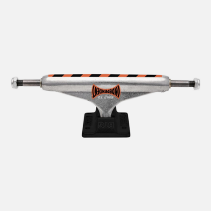 Skateboard truck with Krown logo on a white background