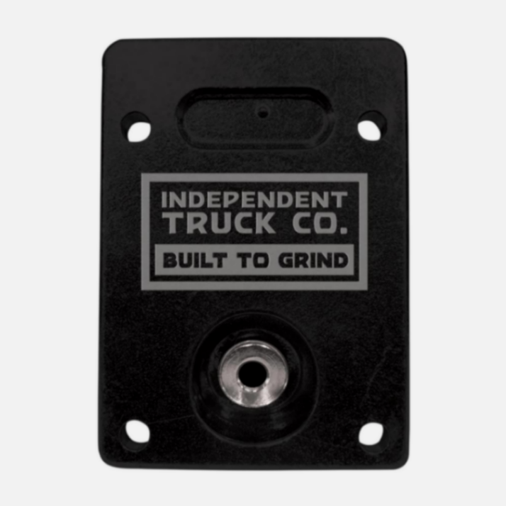 Black truck trucker with 'Independent Truck Co. Built to Grind' text on a white background