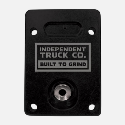 Black truck trucker with 'Independent Truck Co. Built to Grind' text on a white background