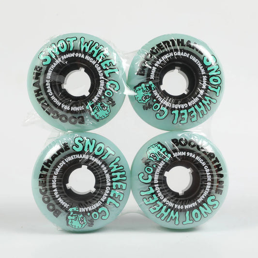 Snot Wheel Co 58mm 99A Team Skateboard Wheels - Pale Teal/Black Core