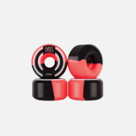 Welcome Orbs Apparitions Splits Round 99a Skateboard Wheels - Coral/Black 53mm