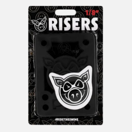 Pig Wheels 1/8" Hard Risers Black