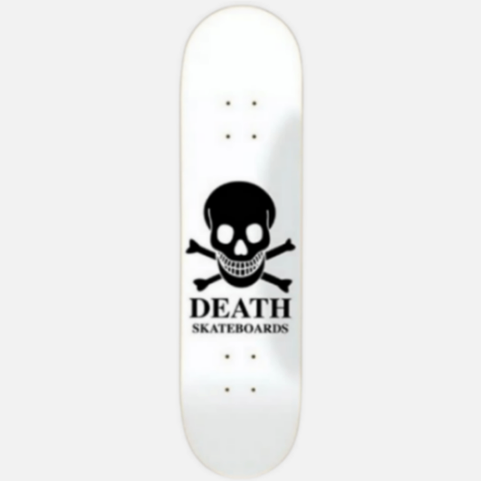 Death White OG Skull Skateboard Deck 8"