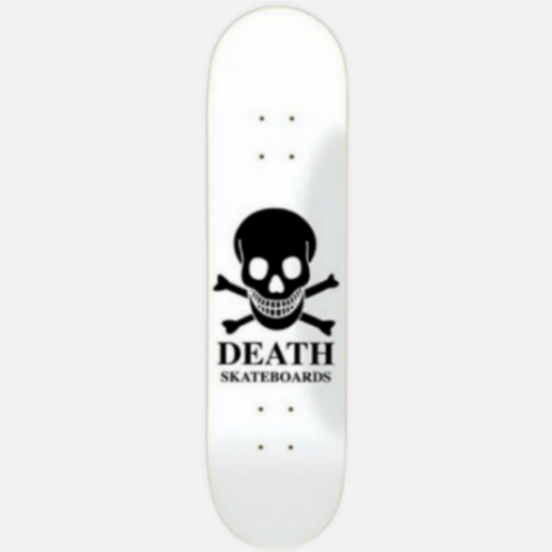 Death White OG Skull Skateboard Deck 8.75"