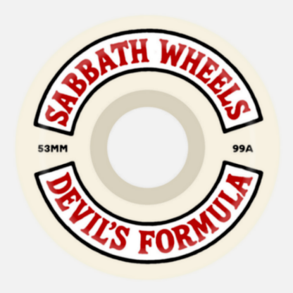 Sabbath Wheels - Rocker - 53mm OG Slim -Devil's Formula Wheel - 99a - White/Red