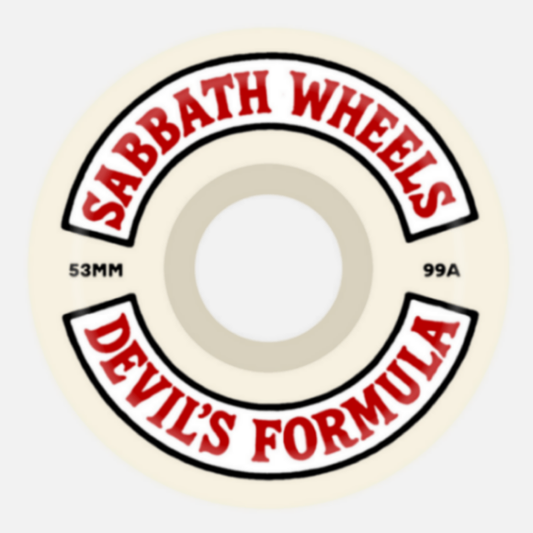 Sabbath Wheels - Rocker - 53mm OG Slim -Devil's Formula Wheel - 99a - White/Red
