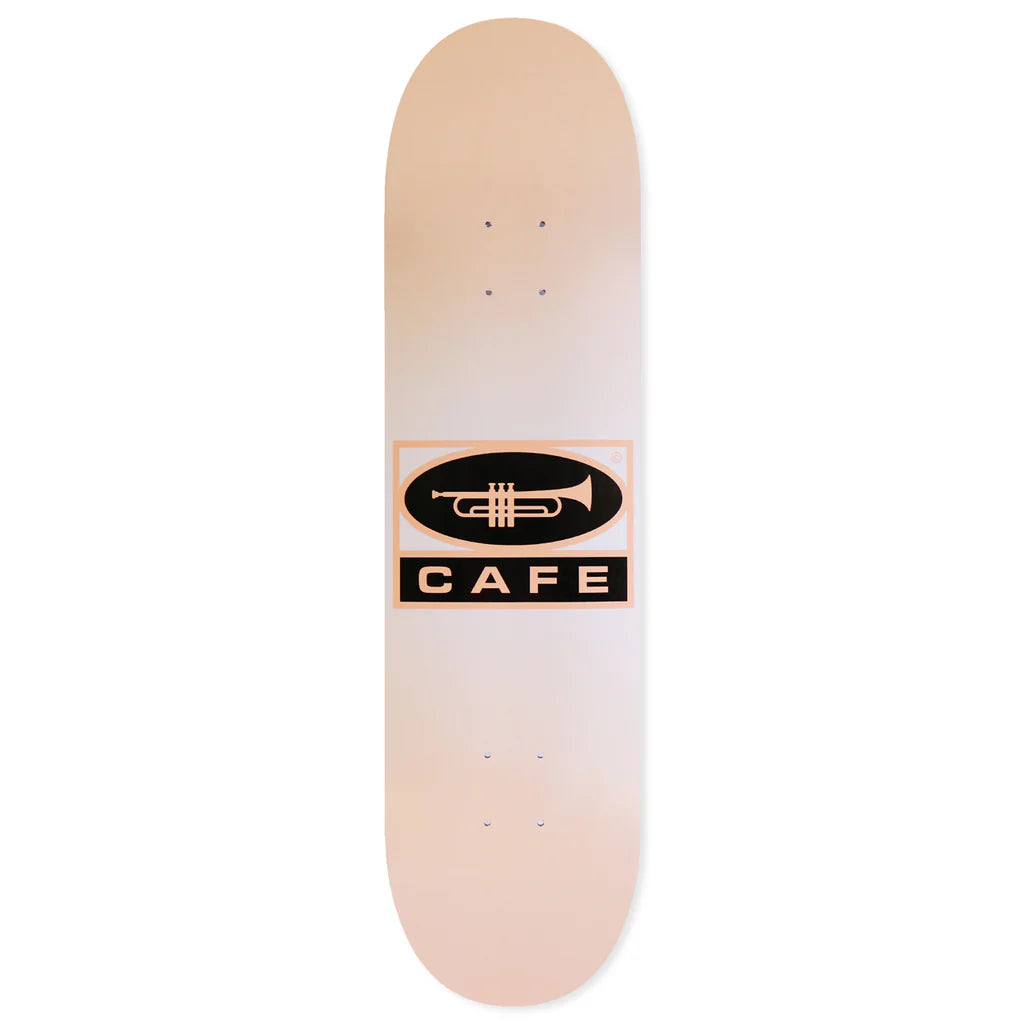 Trumpet Logo Deck - Peach/White Fade Skateboard Cafe 8.125"