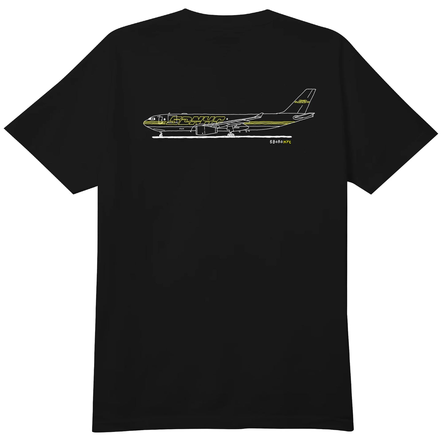 5Boro Cargo Plane Short Sleeve Tee Black