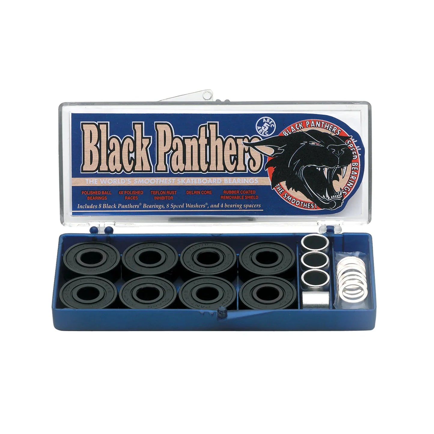 Shorty's Black Panther Bearings ABEC 5 Blue