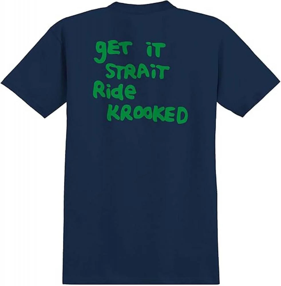 Krooked T-Shirt Strait Eyes Navy/Green