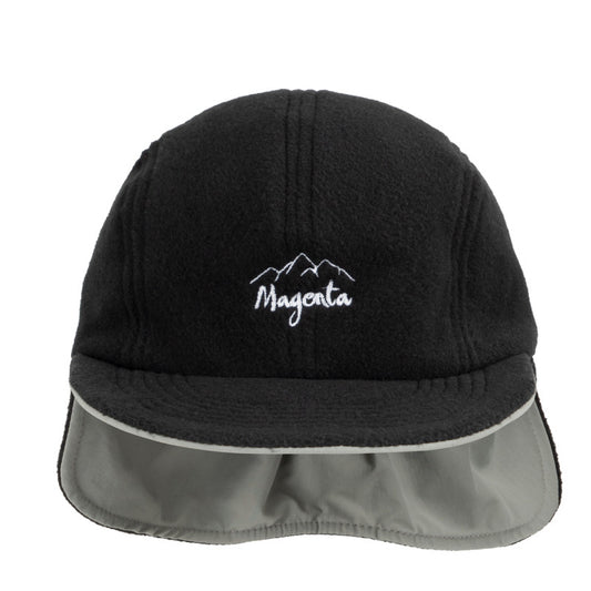 Magenta Reversible Flap Hat Natural / Black