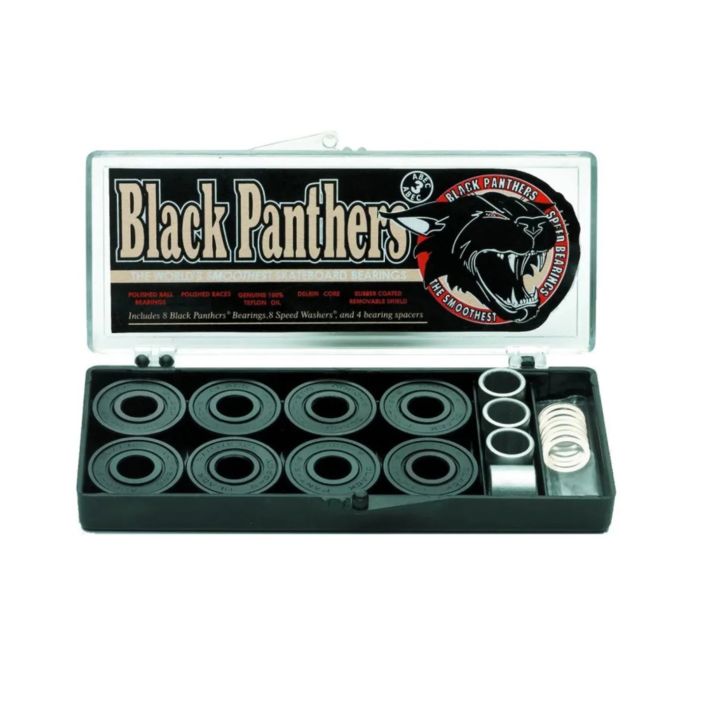 Shorty's Black Panther Bearings Abec 3 Black