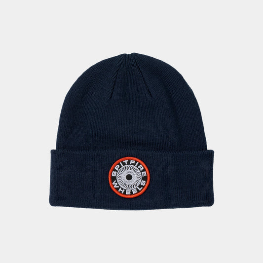 Spitfire Classic ’87 Swirl Patch Cuff Beanie Hat – Navy/Black/Red