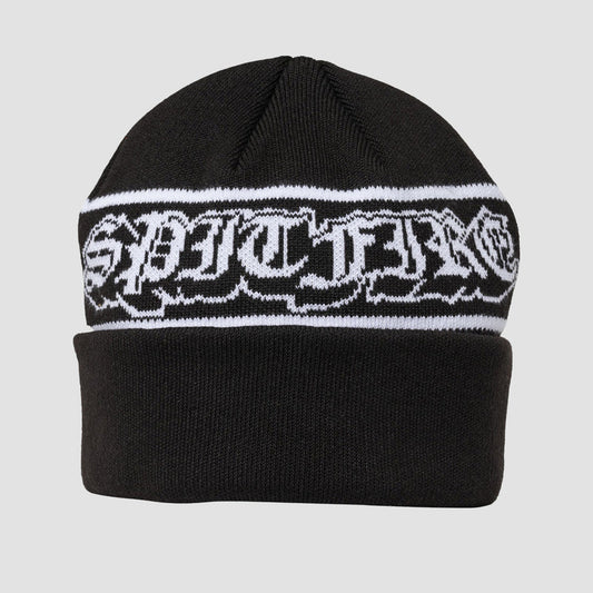 Old E Drop Cuff Beanie (Black/White)