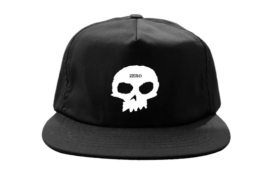 Zero Single Skull 5 Panel Cap Black